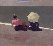 Felix Vallotton on the beach oil painting artist